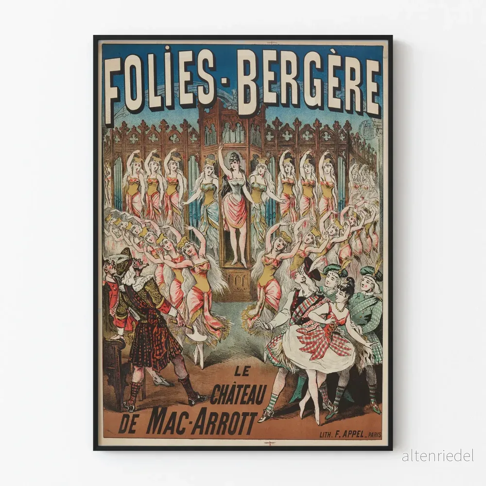 Vintageposter Folies Bergère Le Château de Mac-Arrott
