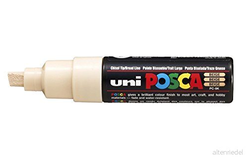 uni ball POSCA (182672) markör med bred kilspets, beige 4902778107515