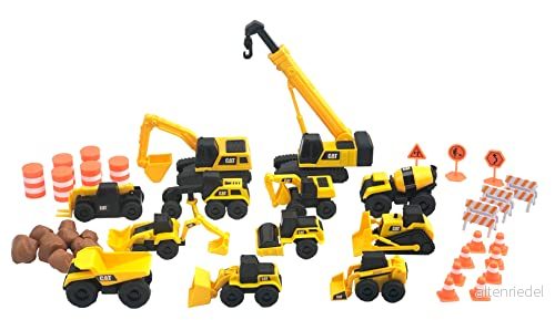 Cat ToysOfficial 41 st barnmaskiner och lastbilar: dumper, lastare, grävmaskin, traktorgrävare, bulldozer, kran, leksaker för barn från 3 år uppåt 21664833377
