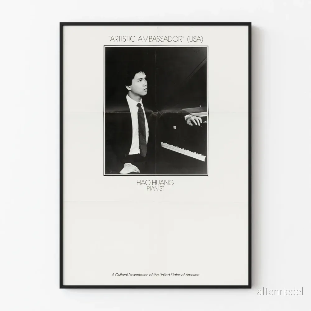 Dekorativ affisch Pianist Hao Huang konstnärsambassadör USA Dekorativ affisch Pianist Hao Huang konstnärsambassadör USA