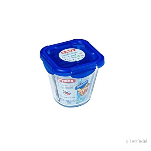 Pyrex 1451029 behållare med lock, hög, 12 x cm, glas, transparent, 0,8 l 3426470277976
