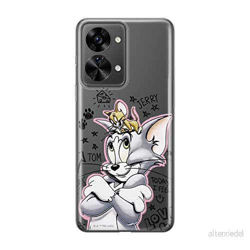 ERT GROUP mobiltelefonfodral för Oneplus NORD 2T 5G originalt och officiellt licensierat Tom & Jerry mönster 004 optimalt anpassad till formen på mobiltelefonen, gedeeltelijk transparant 5905511272661
