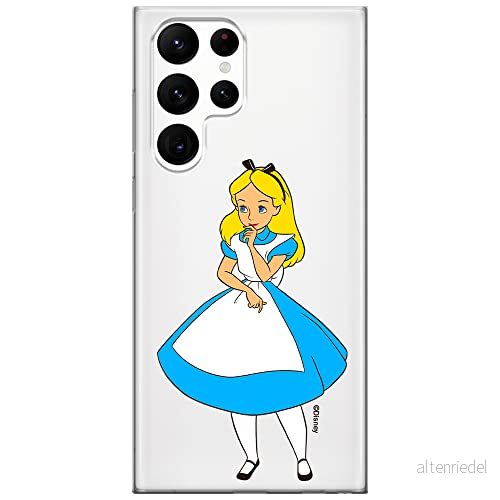 ERT GROUP mobiltelefonfodral för Samsung S22 ULTRA originalt och officiellt licensierat Disney mönster Alice 010 optimalt anpassad till formen på mobiltelefonen, gedeeltelijk transparant 5905131195128