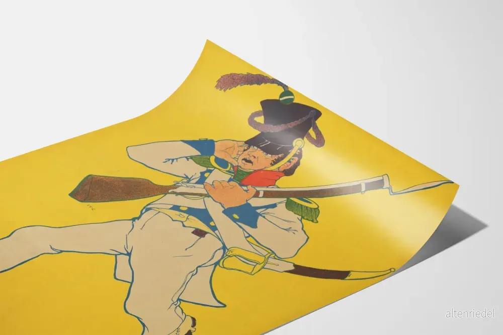 Vintageposter med soldat i militäruniform från början av 1800-talet - Bild 3