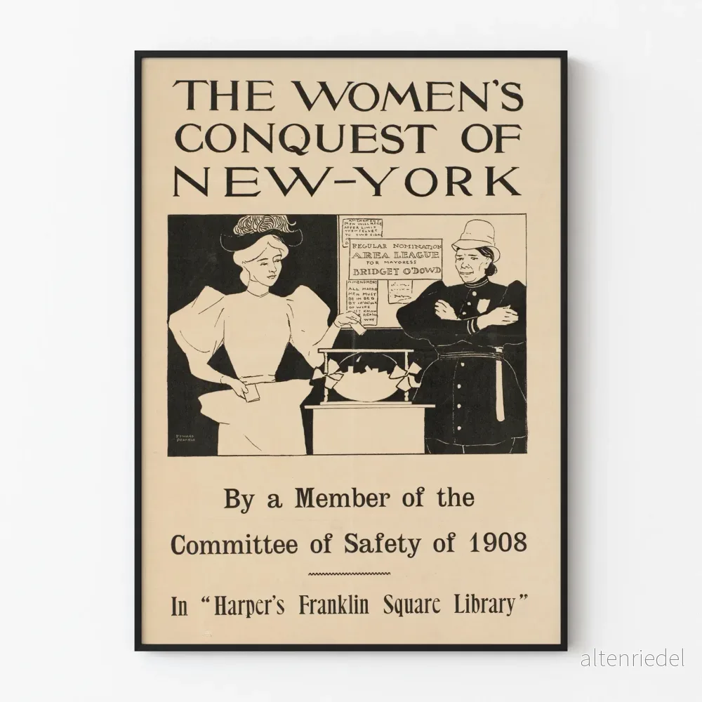 Historisk poster Kvinnornas erövring av New York 1908
