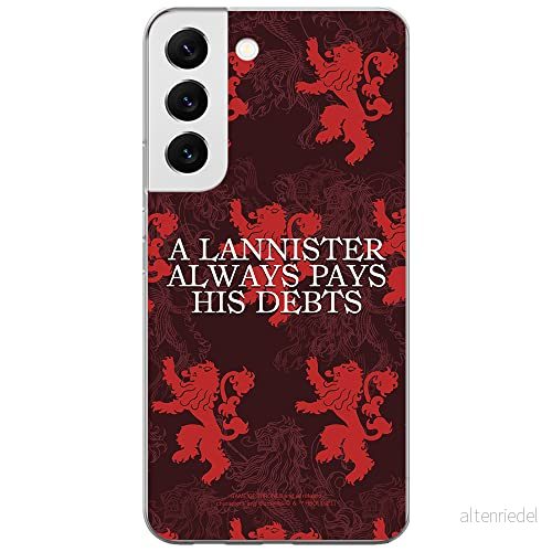 ERT GROUP mobiltelefonfodral för Samsung S22 originalt och officiellt licensierat Game od Thrones mönster of 018 anpassad till formen på mobiltelefonen, fodral tillverkad av TPU plast 5904805307874