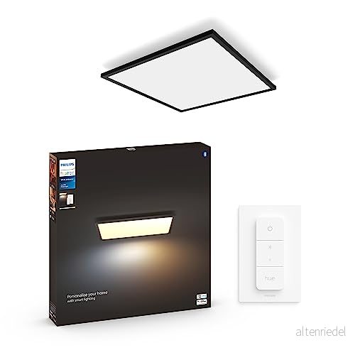 Philips Hue Aurelle Kvadrat: 39W, Svart, inkluderar en Dimmer Switch, takplafond, LED-modul, LED-panel, White Ambiance, Zigbee & Bluetooth, trådlös, 8720169158894