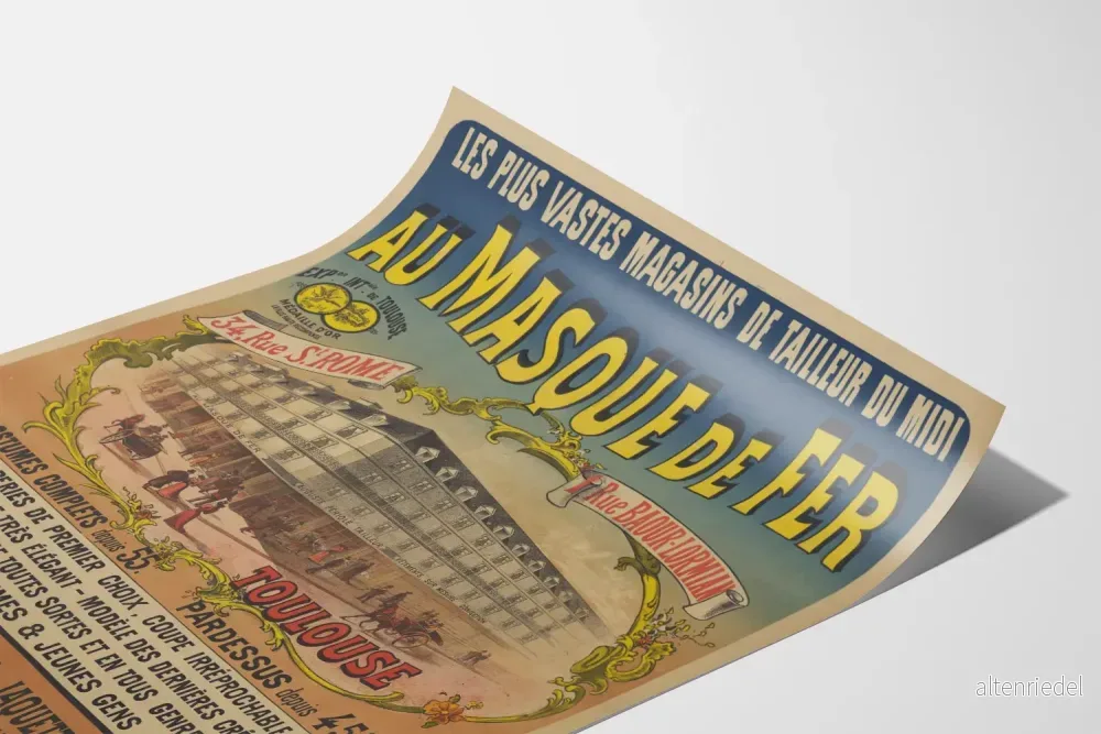 Vintageposter Au Masque de Fer - Skräddeributiker i Toulouse - Bild 3