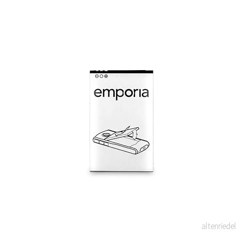 Emporia ersättningsbatteri, kompatibelt med EmporiaACTIVE, Euphoria och LTE, pålitlig, säker, hållbar, 1 200 mAh, vit 9005613161491