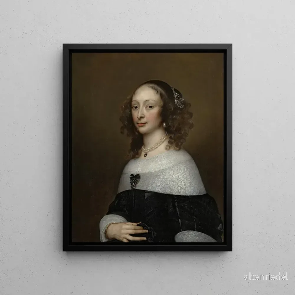 Målning Portrait av en kvinna - Adriaen Hanneman