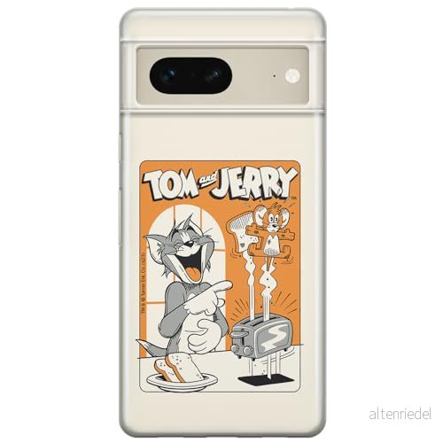 ERT GROUP mobiltelefonfodral för Google PIXEL 7 originalt och officiellt licensierat Tom & Jerry mönster 043 optimalt anpassad till formen på mobiltelefonen, fodral tillverkad av TPU plast 5905795185558