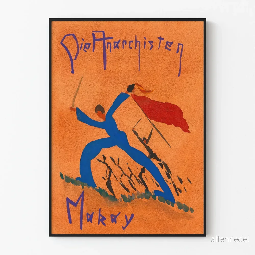 Vintageposter Die Anarchisten Makay för dynamisk väggdekoration
