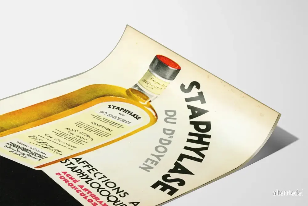 Vintage reklamposter för Staphylase av Dr Doyen - Medicinsk väggdekoration - Bild 3