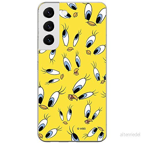 ERT GROUP mobiltelefonfodral för Samsung S22 originalt och officiellt licensierat Looney Tunes mönster Tweety 006 optimalt anpassad till formen på mobiltelefonen, fodral tillverkad av TPU plast 5904805305290