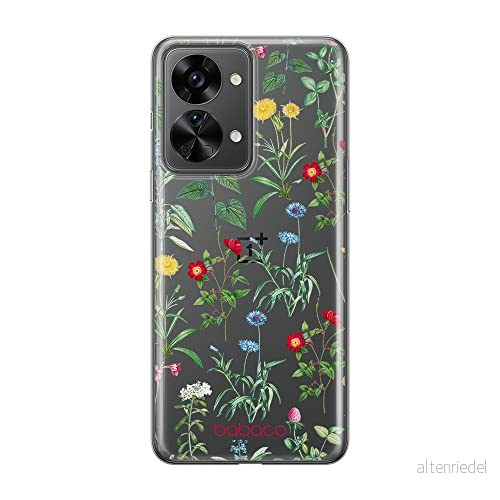 ERT GROUP mobiltelefonfodral för Oneplus NORD 2T 5G originalt och officiellt licensierat Babaco mönster Flowers 042 optimalt anpassad till formen på mobiltelefonen, gedeeltelijk transparant 5905511276423