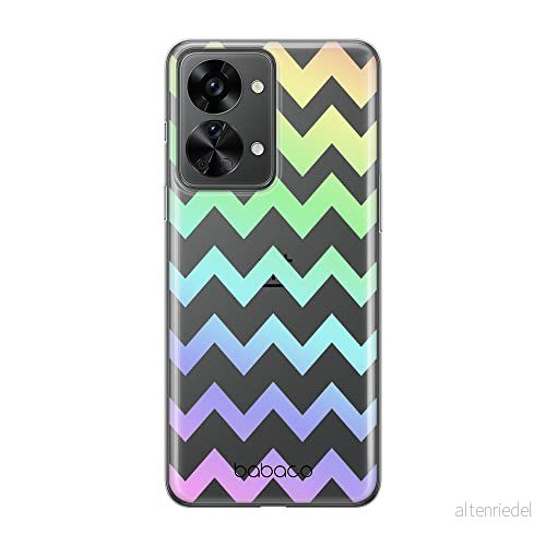 ERT GROUP mobiltelefonfodral för Oneplus NORD 2T 5G originalt och officiellt licensierat Babaco mönster Zigzag 001 optimalt anpassad till formen på mobiltelefonen, gedeeltelijk transparant 5905511272784