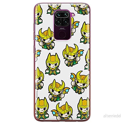 ERT GROUP mobiltelefonfodral för Xiaomi REDMI NOTE 9 originalt och officiellt licensierat Marvel mönster Loki 003 optimalt anpassad till formen på mobiltelefonen, fodral tillverkad av TPU plast 5904805223648