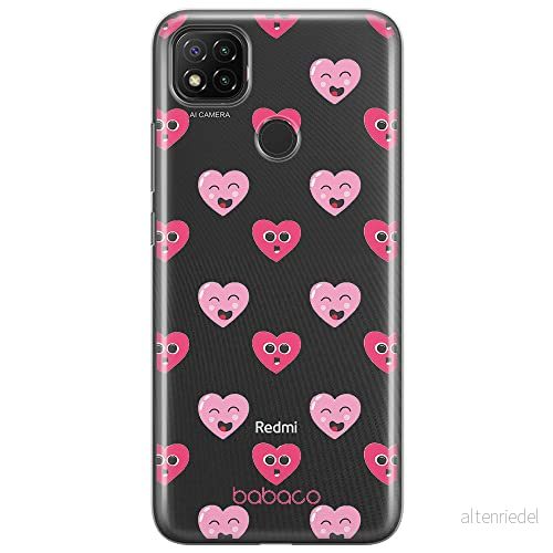 ERT GROUP mobiltelefonfodral för Xiaomi REDMI 9C originalt och officiellt licensierat Babaco mönster Hearts 006 optimalt anpassad till formen på mobiltelefonen, gedeeltelijk transparant 5904805020735