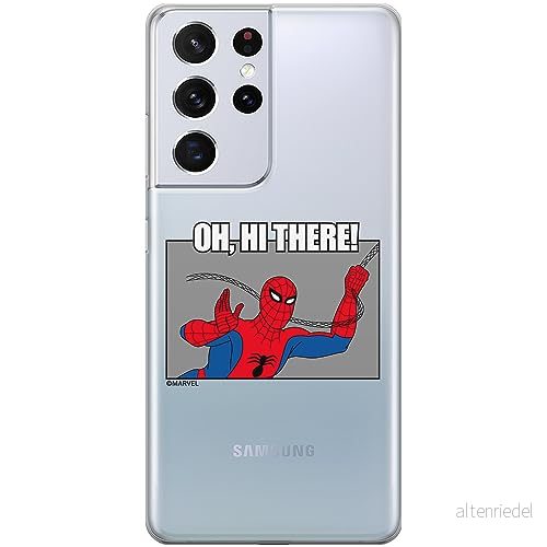 ERT GROUP mobiltelefonfodral för Samsung S21 ULTRA originalt och officiellt licensierat Marvel mönster Spider Man 032 optimalt anpassad till formen på mobiltelefonen, gedeeltelijk transparant 5905795008215