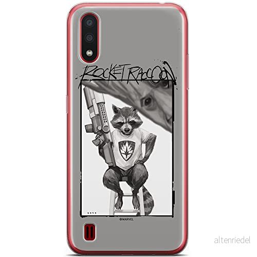 ERT GROUP mobiltelefonfodral för Samsung A01 originalt och officiellt licensierat Marvel mönster Rocket 004 optimalt anpassad till formen på mobiltelefonen, fodral tillverkad av TPU plast 5904805426513
