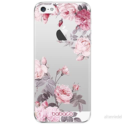 ERT GROUP mobiltelefonfodral för Iphone 5/5S/SE originalt och officiellt licensierat Babaco mönster Flowers 055 optimalt anpassad till formen på mobiltelefonen, gedeeltelijk transparant 5905131356079