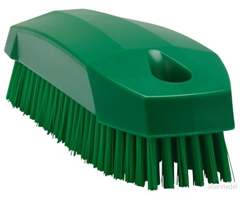 Vikan 64402 styv nagelskrubbborste ren badrum kök klädsel tyg 13 cm x 5 4 cm, grön, 6440 5705020644023
