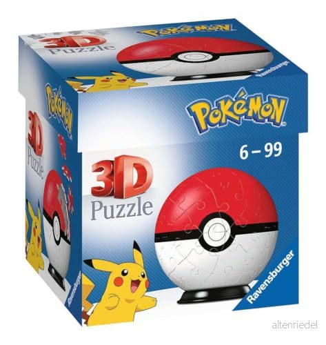 Ravensburger Pokemon Pokeball Pussel för barn, Storlek: One Size, Mehrfarbig 4005556112562