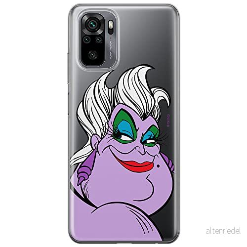 ERT GROUP mobiltelefonfodral för Xiaomi REDMI NOTE 10/ 10S originalt och officiellt licensierat Disney mönster Ursula 001 optimalt anpassad till formen på mobiltelefonen, gedeeltelijk transparant 5903537183398