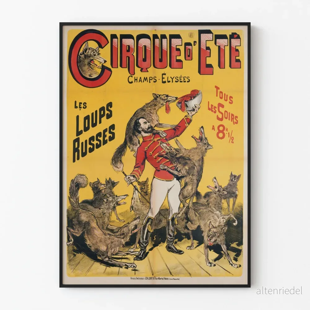 Affisch Sommarcirkus på Champs-Élysées De Ryska Vargar