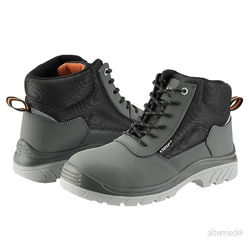 Bellota 72307gjs343 säkerhetsstövel Comp+ Nobuck S3 grå för män och kvinnor, mockasin, unisex vuxen, 43 EU X Bred, Grå, Larga 8414299714043