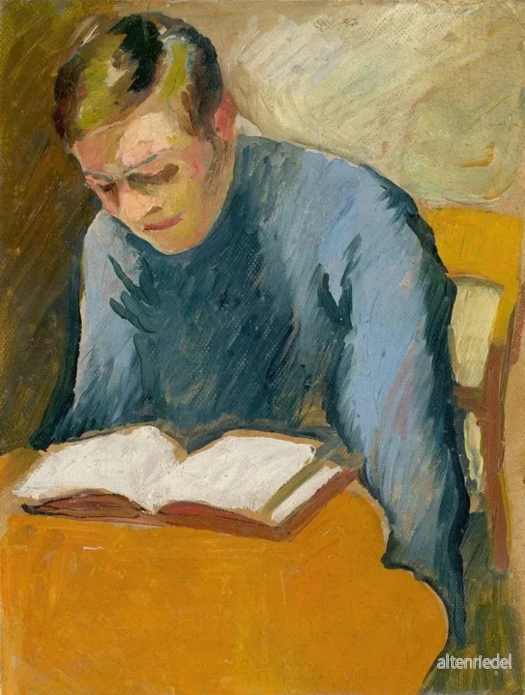 Målning Portrait av Helmuth Macke - August Macke | Konsttryck - Bild 2