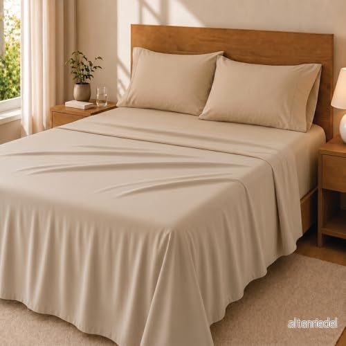 Degrees home Premium Uppsättning med lakan 135 x 200 4 delar, cm, bajera cm. Justerbar, 2 70 50 överdrag beige 8432456211853