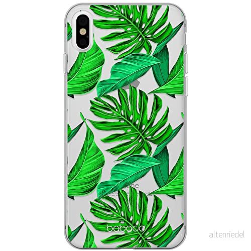 ERT GROUP mobiltelefonfodral för Apple Iphone XS Max originalt och officiellt licensierat Babaco mönster Plants 006 Vit optimalt anpassad till formen på mobiltelefonen, gedeeltelijk transparant 5903537935362