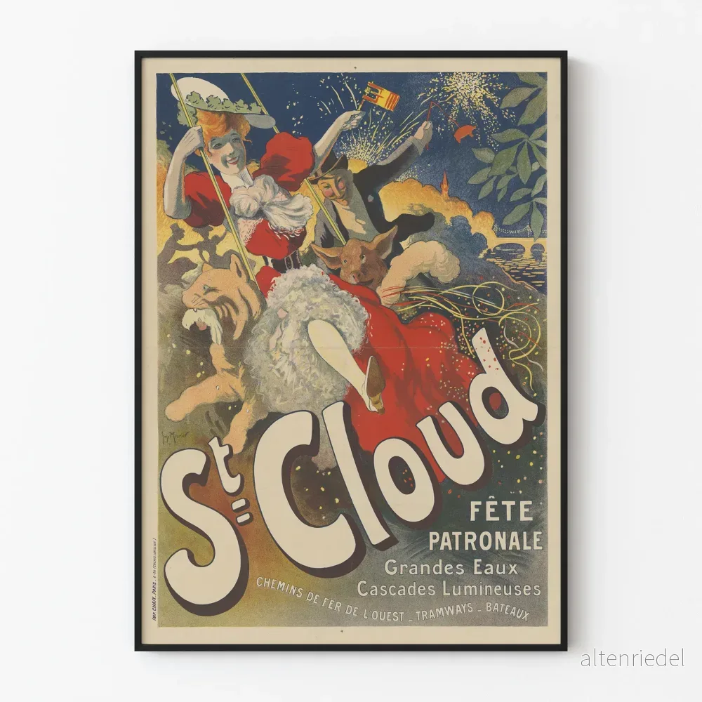 Vintageposter St Cloud Fête Patronale Grandes Eaux