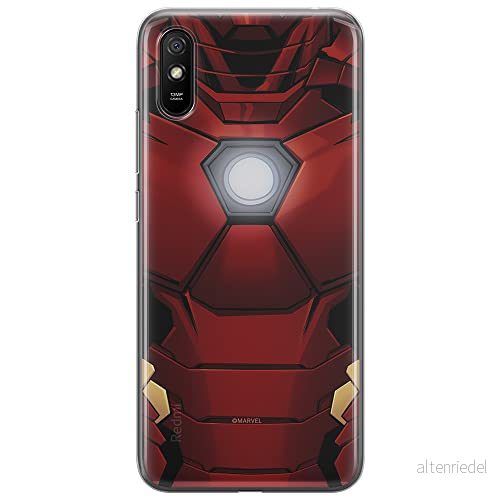 ERT GROUP mobiltelefonfodral för Xiaomi REDMI 9A originalt och officiellt licensierat Marvel mönster Iron Man 020 optimalt anpassad till formen på mobiltelefonen, fodral tillverkad av TPU plast 5903040297735