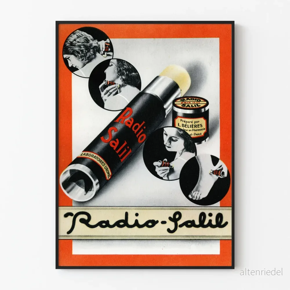 Vintageposter Radio Salil – retro väggdekoration apotek Vintageposter Radio Salil – retro väggdekoration apotek