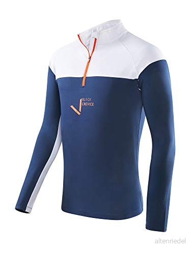Black Crevice Ski Rolli - För Män - Långärmad Funktionell Tröja med Dragkedja 9120009550144