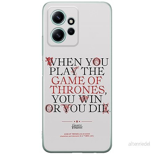 ERT GROUP mobiltelefonfodral för Xiaomi REDMI NOTE 12 4G originalt och officiellt licensierat Game of Thrones mönster 009 anpassad till formen på mobiltelefonen, fodral tillverkad av TPU plast 5905511942533