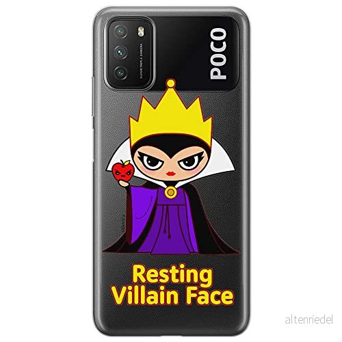 ERT GROUP mobiltelefonfodral för Xiaomi REDMI 9T/ POCO M3 originalt och officiellt licensierat Disney mönster The Evil Queen 002 anpassad till formen på mobiltelefonen, gedeeltelijk transparant 5905131498557