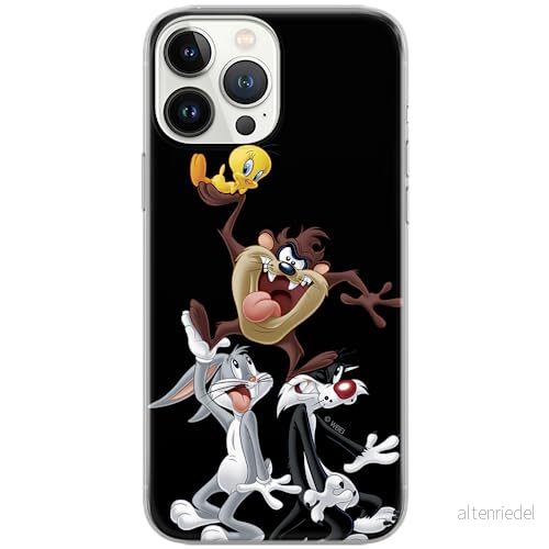 ERT GROUP mobiltelefonfodral för Iphone 13 PRO MAX originalt och officiellt licensierat Looney Tunes mönster 001 Vit optimalt anpassad, fodral tillverkad av TPU plast 5903932926712