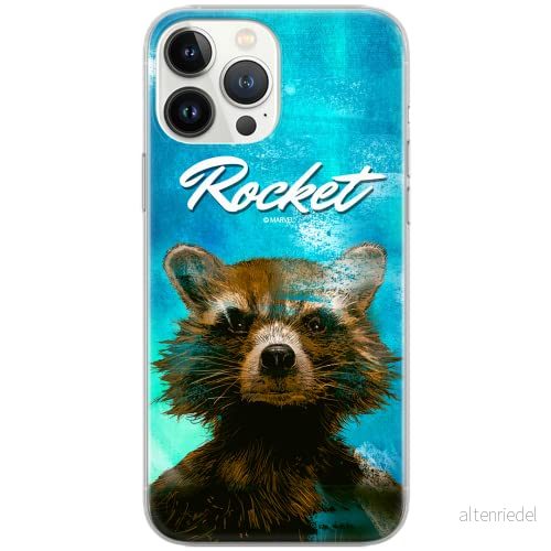 ERT GROUP mobiltelefonfodral för Huawei P30 originalt och officiellt licensierat Marvel mönster Rocket 006 Vit optimalt anpassad till formen på mobiltelefonen, fodral tillverkad av TPU plast 5902980176186