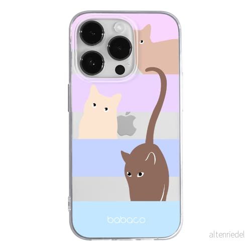 ERT GROUP mobiltelefonfodral för Apple Iphone 14 PRO originalt och officiellt licensierat Babaco mönster Cats 014 optimalt anpassad till formen på mobiltelefonen, gedeeltelijk transparant 5905131920867
