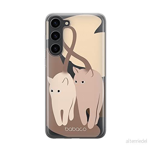 ERT GROUP mobiltelefonfodral för Samsung S23 originalt och officiellt licensierat Babaco mönster Cats 002 optimalt anpassad till formen på mobiltelefonen, gedeeltelijk transparant 5905511430290