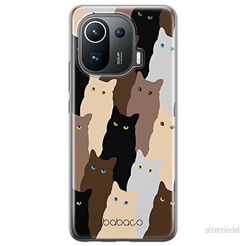 ERT GROUP mobiltelefonfodral för Xiaomi MI 11 PRO originalt och officiellt licensierat Babaco mönster Cats 001 optimalt anpassad till formen på mobiltelefonen, fodral tillverkad av TPU plast 5905131057112