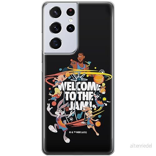 ERT GROUP mobiltelefonfodral för Samsung S21 ULTRA originalt och officiellt licensierat Looney Tunes mönster Space Jam 003 anpassad till formen på mobiltelefonen, fodral tillverkad av TPU plast 5905511019396