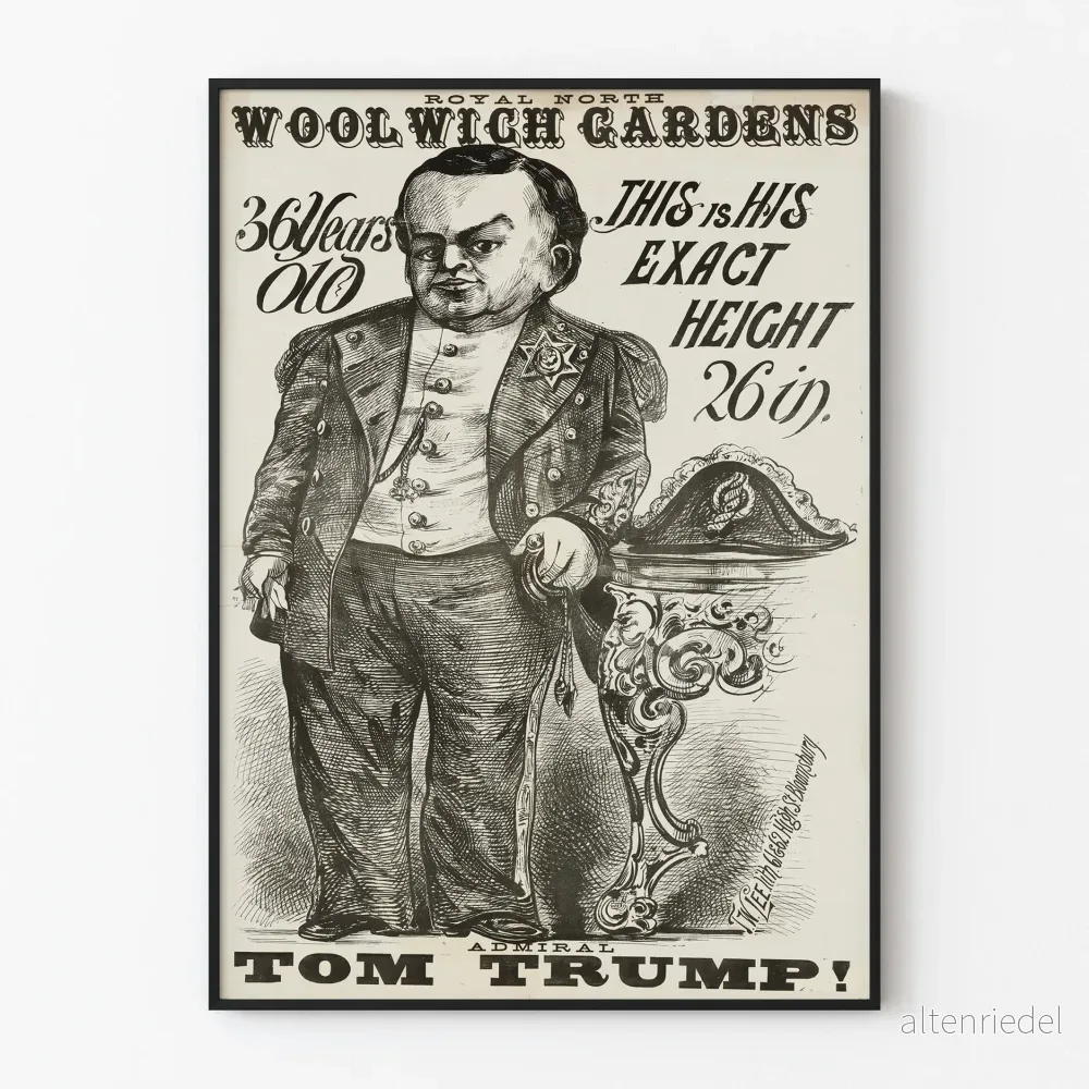 Vintageaffisch Admiral Tom Trump - Retro väggdekoration