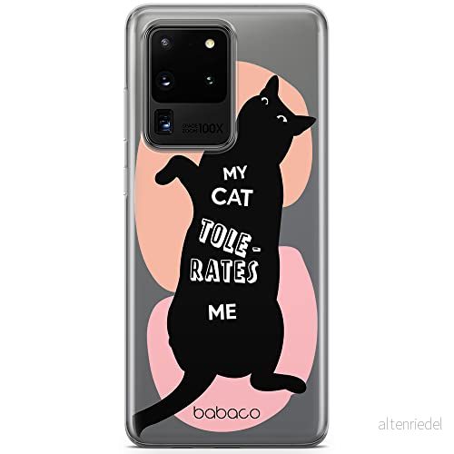 ERT GROUP mobiltelefonfodral för Samsung S20 ULTRA / S11 PLUS originalt och officiellt licensierat Babaco mönster Cats 003 optimalt anpassad till formen på mobiltelefonen, gedeeltelijk transparant 5905131111067