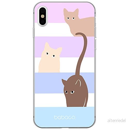 ERT GROUP mobiltelefonfodral för Iphone XS Max originalt och officiellt licensierat Babaco mönster Cats 014 optimalt anpassad till formen på mobiltelefonen, fodral tillverkad av TPU plast 5905131095046