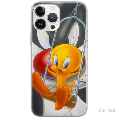 ERT GROUP mobiltelefonfodral för Huawei P30 Lite originalt och officiellt licensierat Looney Tunes mönster Tweety 008 Vit anpassad till formen på mobiltelefonen, fodral tillverkad av TPU plast 5902980456523