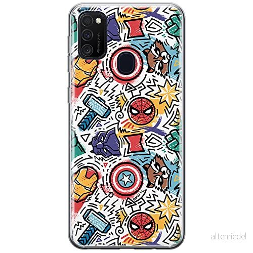 ERT GROUP mobiltelefonfodral för Samsung M21 originalt och officiellt licensierat Marvel mönster Avengers 027 optimalt anpassad till formen på mobiltelefonen, fodral tillverkad av TPU plast 5904805200700